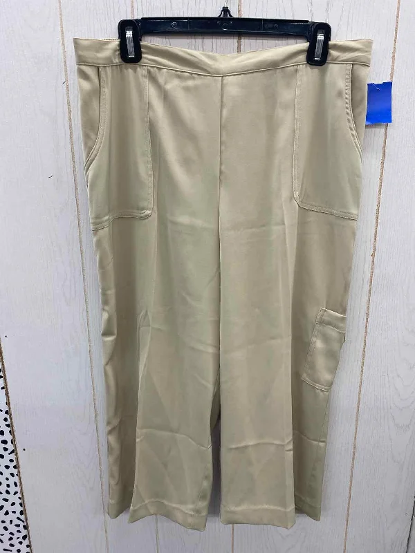 Alfred Dunner Khaki Womens Size 14 Pants