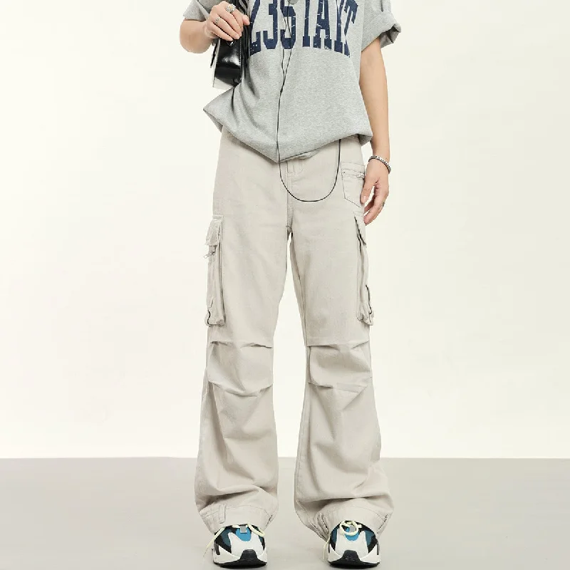 RTK (W) No. 1924 MULTI-POCKET WIDE STRAIGHT CARGO PANTS