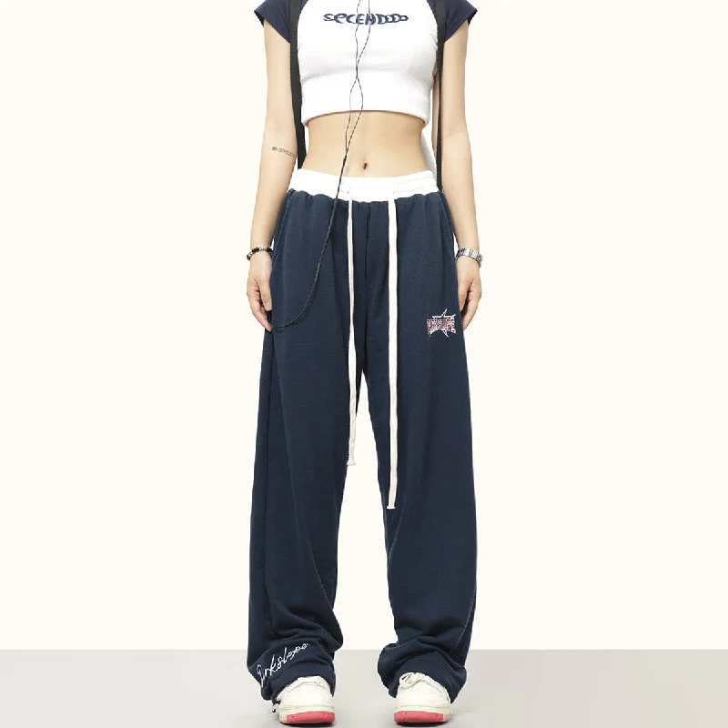 RTK (W) No. 3412 DRAWSTRING CONTRAST PANTS