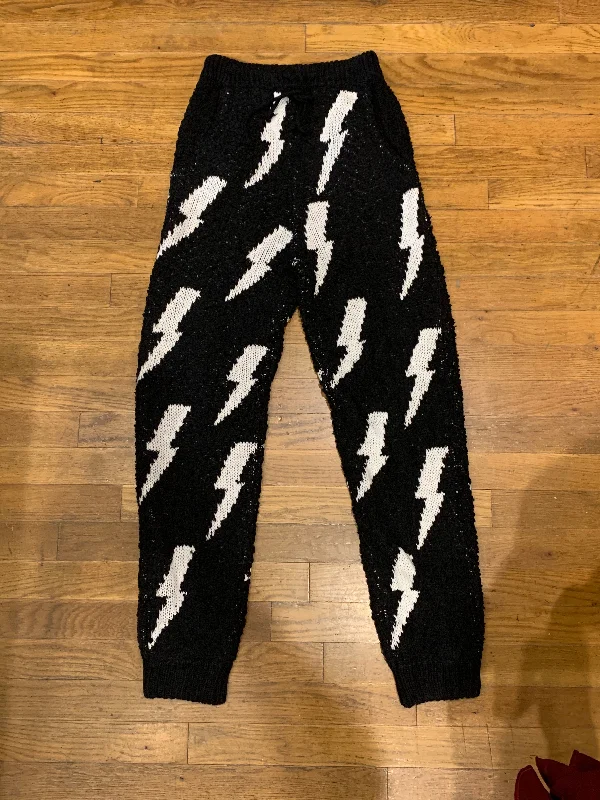 Thick popcorn knitted bolt lounge pants