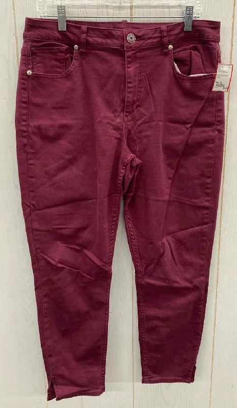 Maurices Burgundy Womens Size 12 Pants