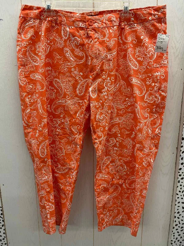 Jessica London Orange Womens Size 18 Pants