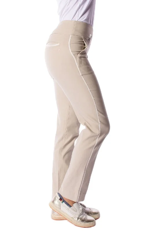 Golftini: Women's Trophy Pull-On Stretch Twill Pant - Khaki