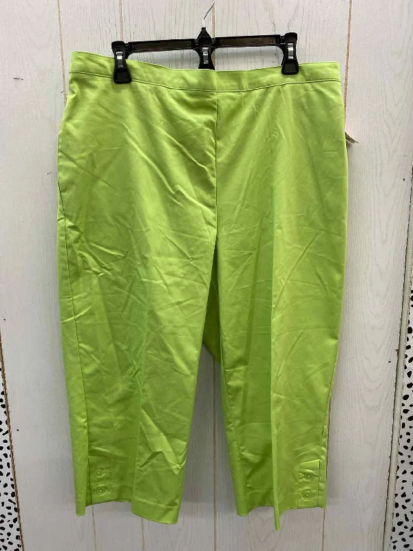 Alfred Dunner Green Womens Size 16 Pants