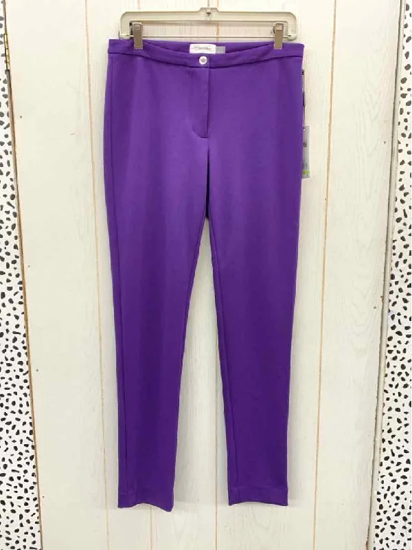 Calvin Klein Purple Womens Size 4 Pants