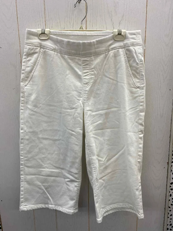 D & Co White Womens Size 12 Pants