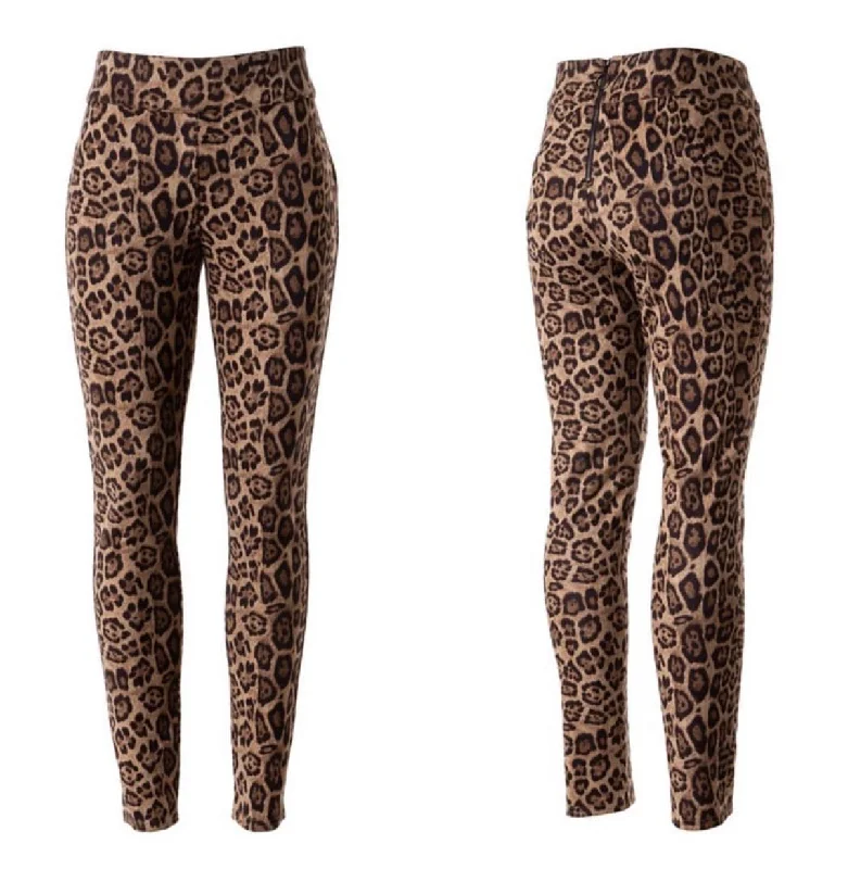 Leopard micro suede pants