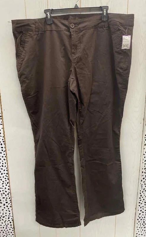 Maurices Brown Womens Size 24 Long Pants