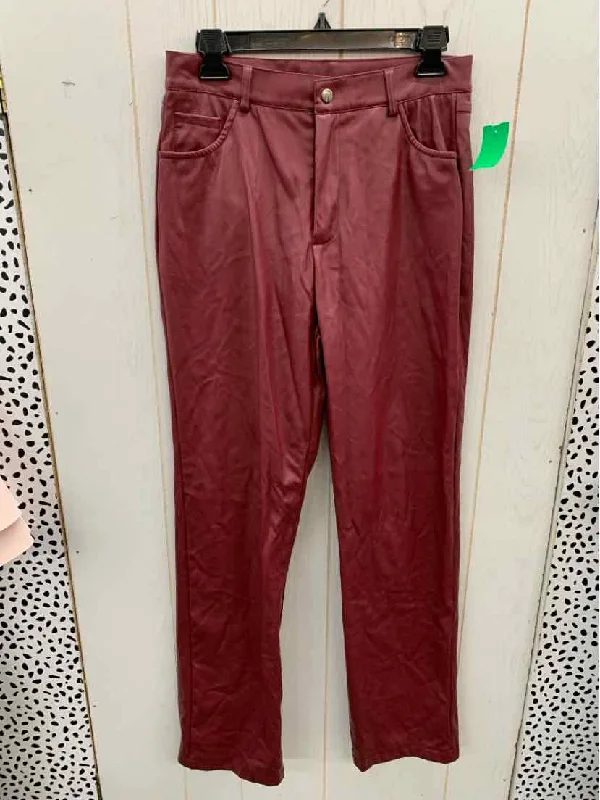 Burgundy Womens Size 6 Pants