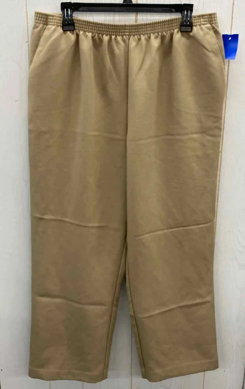 Alfred Dunner Tan Womens Size 16 Pants