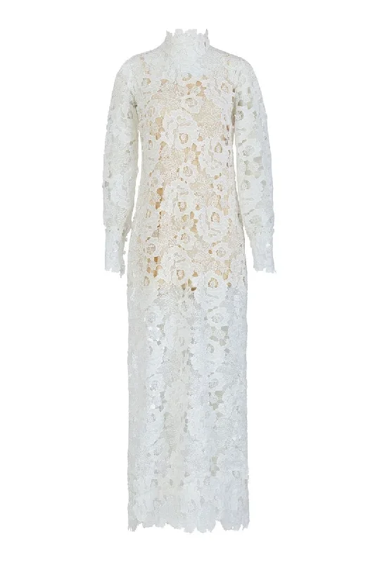 HOLLY WHITE LACE MAXI DRESS