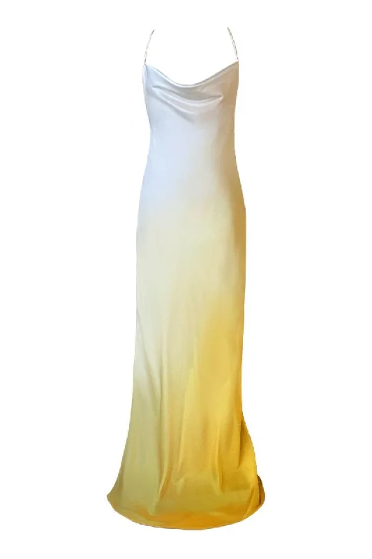 TULIP YELLOW TIE-DYE MAXI DRESS