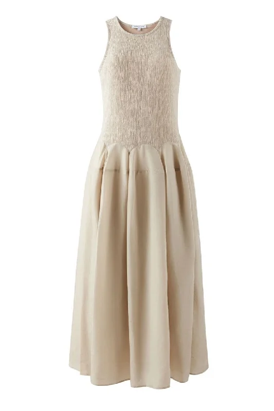 ROSÉLIE BEIGE MAXI DRESS