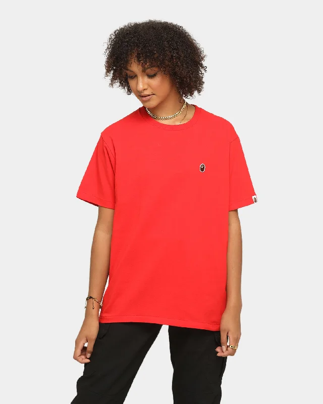 A Bathing Ape Men's Ape Head One Point Short Sleeve T-Shirt Red