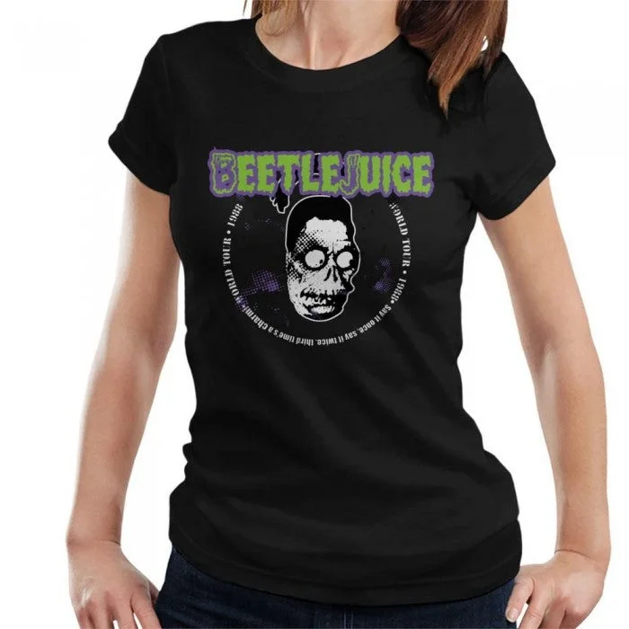 Beetlejuice Womens/Ladies World Tour Fitted T-Shirt