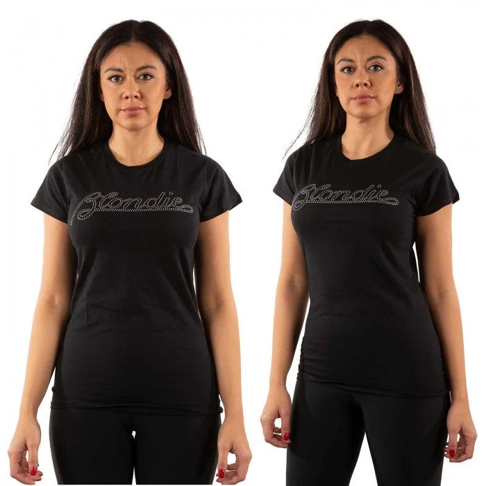 Blondie Womens/Ladies Diamante Logo T-Shirt