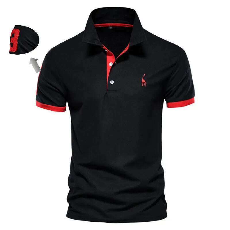 Casual Slim Fit Mens Polos New Summer Fashion Brand Cotton Embroidered 35% Solid Color Shirts for Men