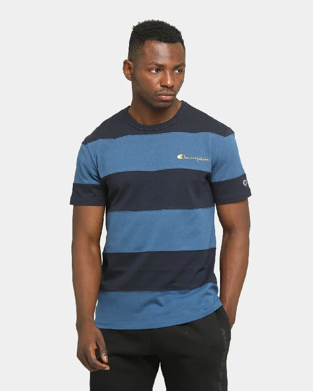 Champion Heritage Panel Stripe T-Shirt Navy