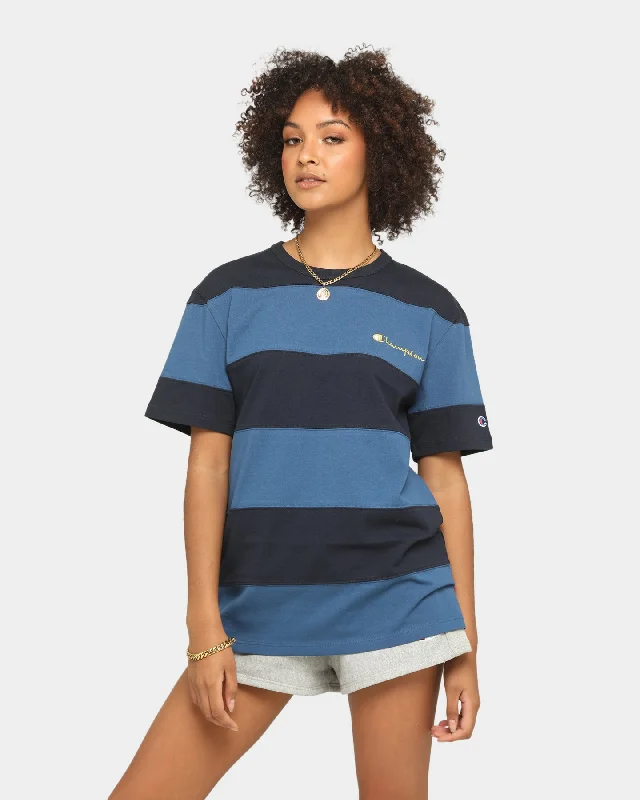 Champion Heritage Panel Stripe T-Shirt Navy