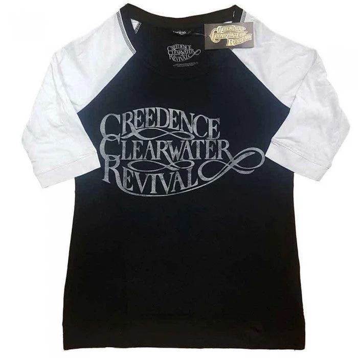 Creedence Clearwater Revival Womens/Ladies Vintage Logo Raglan T-Shirt