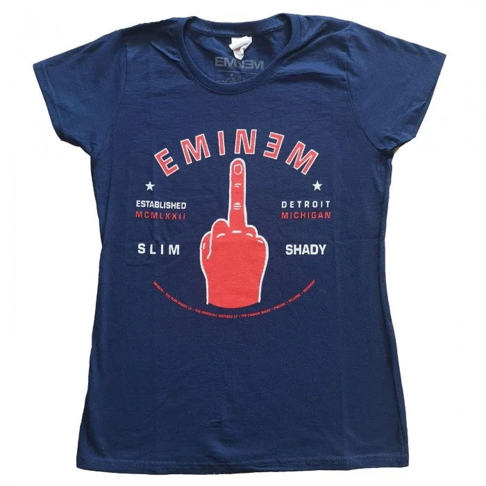 Eminem Womens/Ladies Detroit Finger Cotton T-Shirt