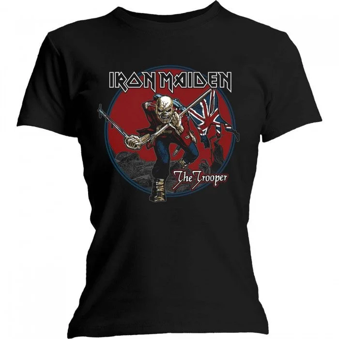 Iron Maiden Womens/Ladies Trooper Red Sky T-Shirt