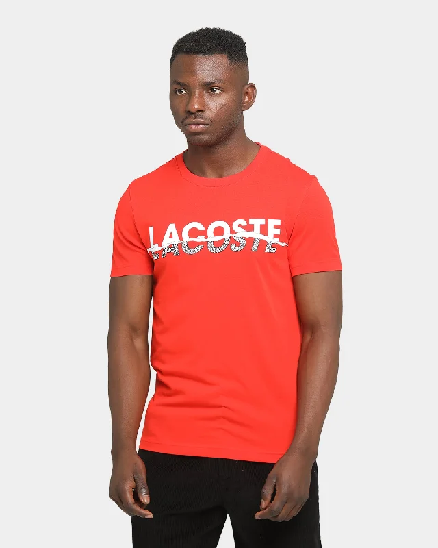 Lacoste Big Logo T-Shirt Corrida/Blanc