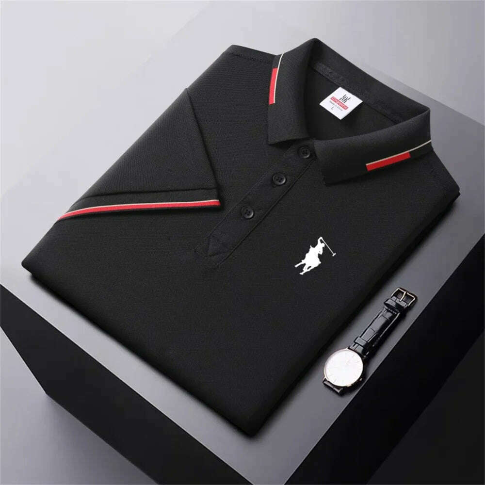 Men's Quick-Drying Breathable Polo Shirt High-End Casual Fashion Business Sports Short-Sleeved POLO