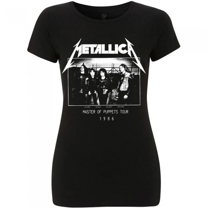 Metallica Womens/Ladies MOP Damage Inc Tour Photograph T-Shirt