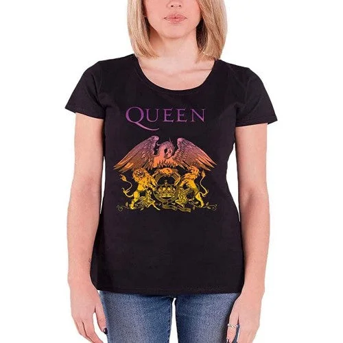 Queen Womens/Ladies Gradient Crest T-Shirt