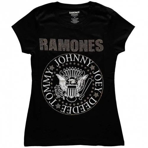 Ramones Womens/Ladies Presidential Seal Embellished T-Shirt