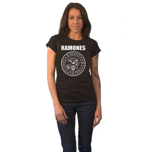 Ramones Womens/Ladies Seal Cotton Skinny T-Shirt