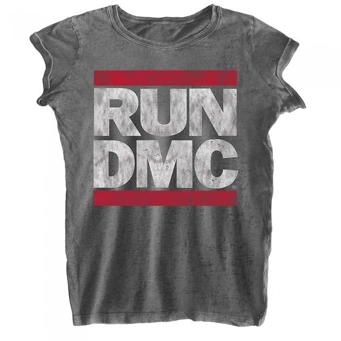 Run DMC Womens/Ladies Burnout Logo T-Shirt