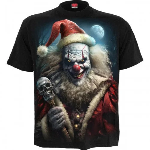 Spiral Direct Unisex Adult Santa Clown Back Print Short-Sleeved T-Shirt