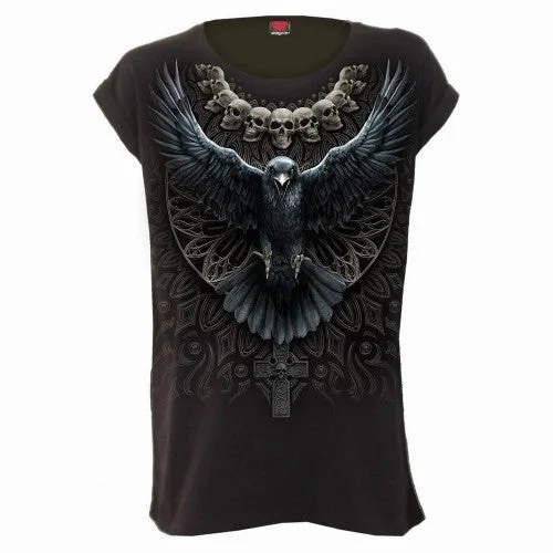 Spiral Direct Womens/Ladies Raven Skull T-Shirt