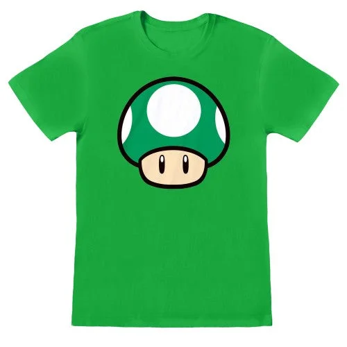 Super Mario Womens/Ladies 1 Up Mushroom Fitted T-Shirt