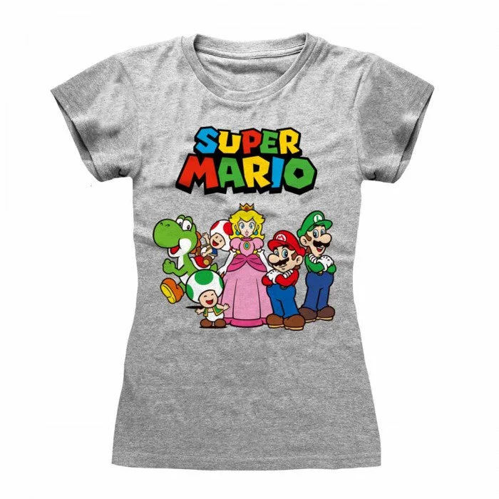 Super Mario Womens/Ladies Vintage Group Fitted T-Shirt