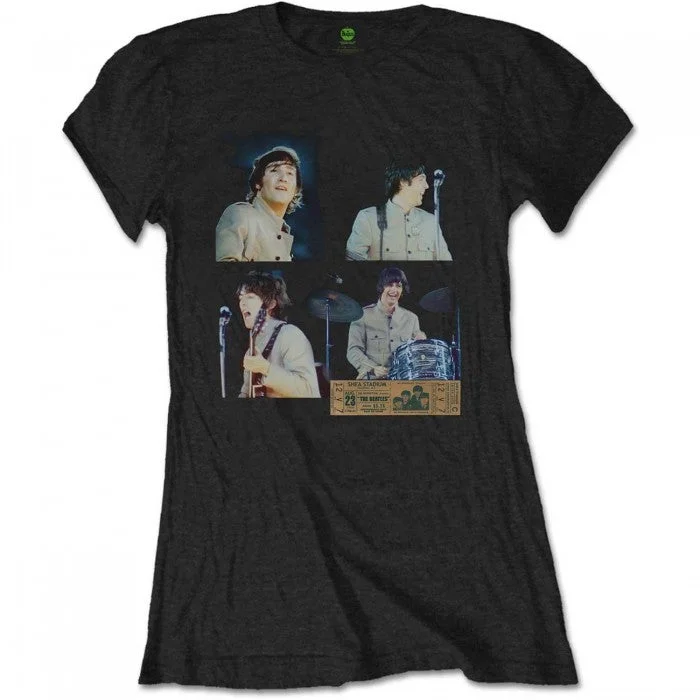 The Beatles Womens/Ladies Shea Stadium Group Shot T-Shirt