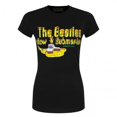 The Beatles Womens/Ladies Yellow Submarine Nothing Is Real T-Shirt