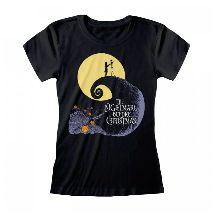 The Nightmare Before Christmas Womens/Ladies Group Jack and Sally Fitted T-Shirt