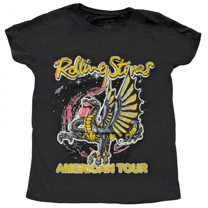 The Rolling Stones Womens/Ladies American Tour Dragon Cotton T-Shirt