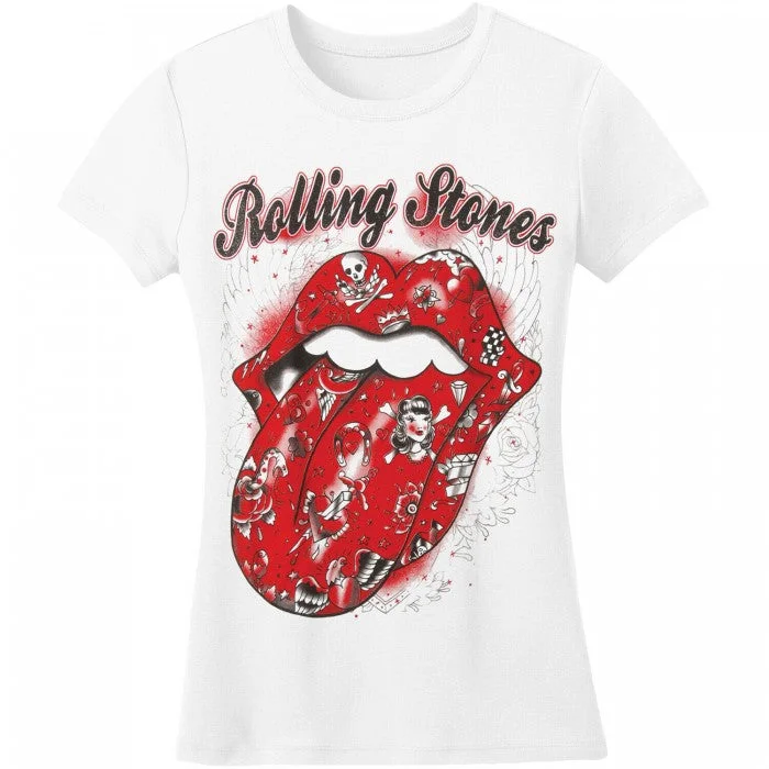 The Rolling Stones Womens/Ladies Tattoo Flash Cotton T-Shirt