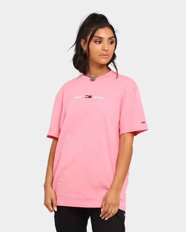 Tommy Jeans Straight Logo T-Shirt Rosey Pink