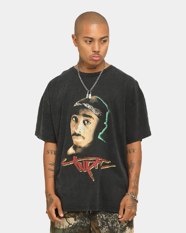 TUPAC Red Tupac T-Shirt Washed Black