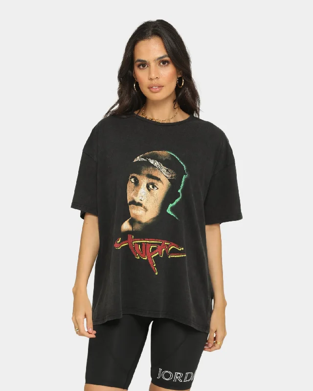 TUPAC Red Tupac T-Shirt Washed Black