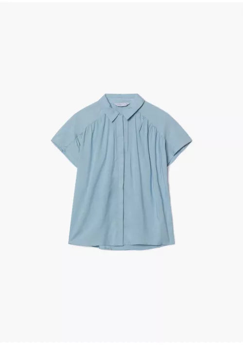 Compania Fantastica Blue Dropped Sleeve Blouse