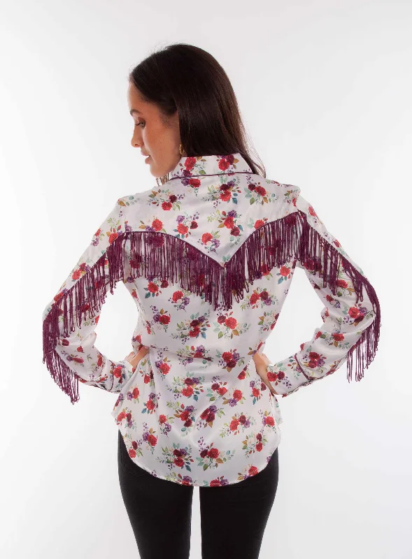 Floral Fringe Blouse