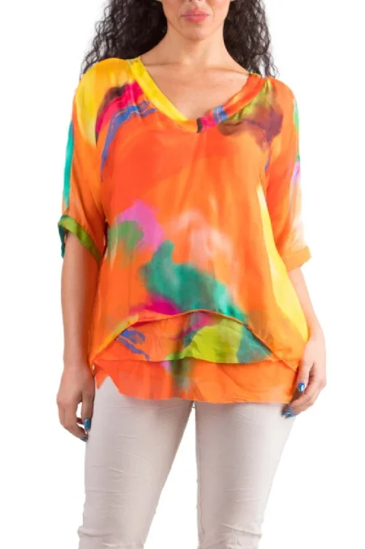 Gigi Moda Diana Brushstroke Blouse