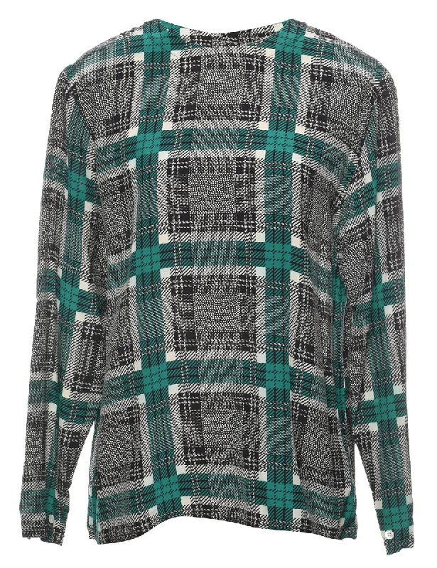 Jones New York Checked Blouse - L