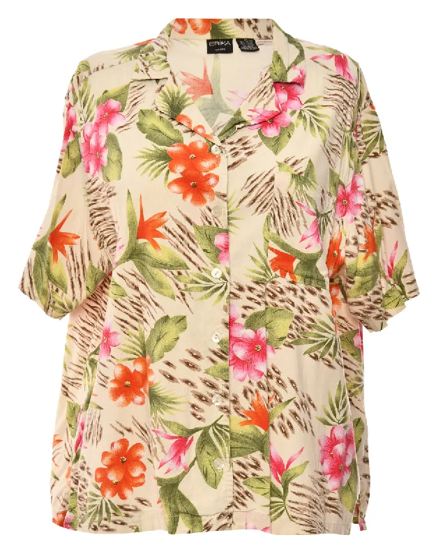 Multi-Colour Floral Blouse - XL